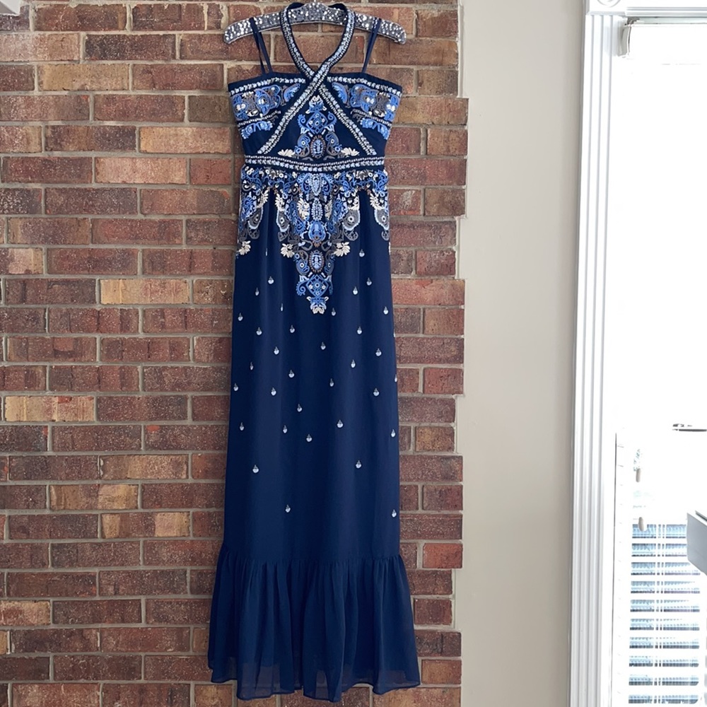NWT Altar’d State Corabeth Maxi Dress Embroidered S - Picture 3 of 12